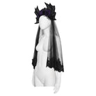 EVA LADY Women's Gothic Bat Wing Rose Mesh Headwear