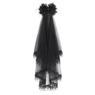 EVA LADY Women's Gothic Beaded Floral Lace Headwear