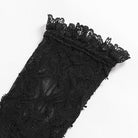 EVA LADY Women's Gothic Beaded Floral Lace Long Gloves