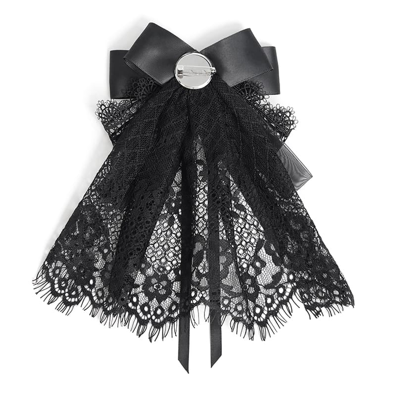 EVA LADY Women's Gothic Bow Floral Lace Ribbon Neckwear