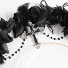 EVA LADY Women's Gothic Cross Feather Headwear