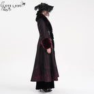 EVA LADY Women's Gothic Cross Lace Coat Black Red