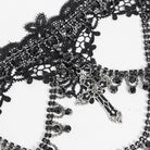 EVA LADY Women's Gothic Cross Layered Chain Lace Choker