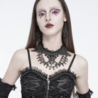EVA LADY Women's Gothic Cross Layered Chain Lace Choker