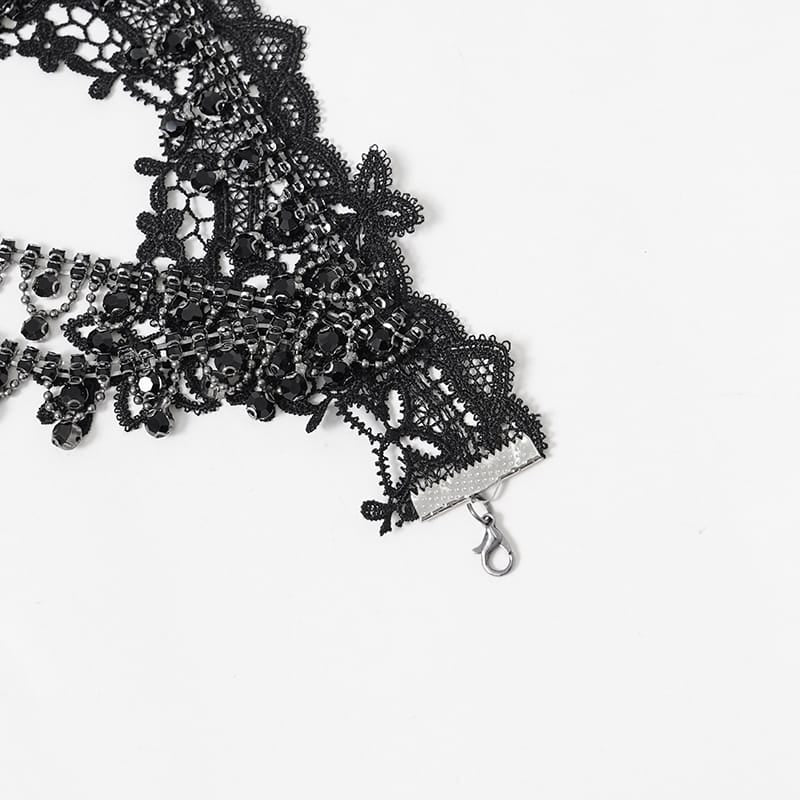 EVA LADY Women's Gothic Cross Layered Chain Lace Choker