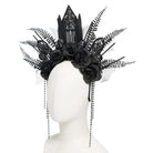 EVA LADY Women's Gothic Cross Rose Beaded Fringe Headpiece