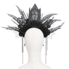 EVA LADY Women's Gothic Cross Rose Beaded Fringe Headpiece