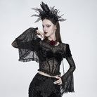 EVA LADY Women's Gothic Cross Rose Beaded Fringe Headpiece