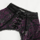 EVA LADY Damen Gothic Cutout Bluse mit ausgestellten Ärmeln und Blumenprägung