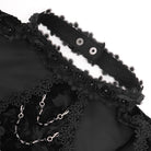 EVA LADY Women's Gothic Cutout Flared Sleeved Velvet Shirt Black