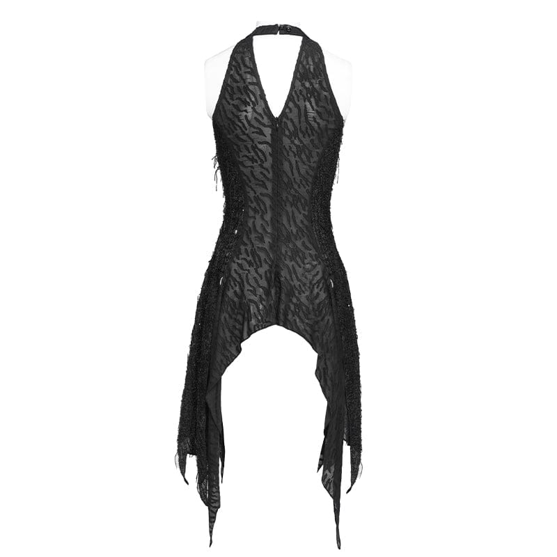 EVA LADY Women's Gothic Cutout Halterneck Tank Top