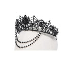 EVA LADY Women's Gothic Cutout Spider Cobweb Beaded Chain Crown