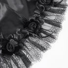 EVA LADY Women's Gothic Drawstring Rose Mesh Splice Skirt