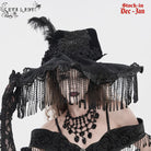 EVA LADY Women's Gothic Embroidered Feather Tassels Witch Hat
