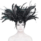 EVA LADY Women's Gothic Feather Rose Beaded Headwear