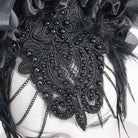 EVA LADY Women's Gothic Feather Rose Beaded Headwear
