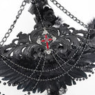 EVA LADY Women's Gothic Feather Wing Chained Truncheon