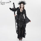 EVA LADY Women's Gothic Feather Wing Chained Truncheon