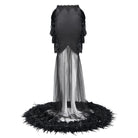EVA LADY Women's Gothic Feathered Mermaid Skirt