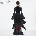 EVA LADY Women's Gothic Flared Sleeved Lace Splice Shirt