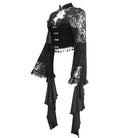 EVA LADY Women's Gothic Flared Sleeved Lace Splice Shirt