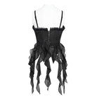 EVA LADY Women's Gothic Floral Beaded Ruffled Streamer Overbust Corset