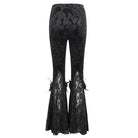 EVA LADY Women's Gothic Floral Embossed Lace Splice Flared Leggings
