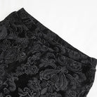 EVA LADY Women's Gothic Floral Embossed Lace Splice Flared Leggings