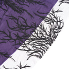 EVA LADY Women's Gothic Floral Embroidered Beaded Long Skirt Purple