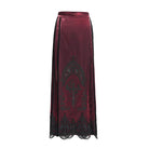 EVA LADY Women's Gothic Floral Embroidered Cross Horse-face Long Skirt