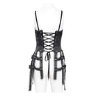 EVA LADY Women's Gothic Floral Embroidered Lace Straps Tank Top Black