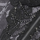 EVA LADY Women's Gothic Floral Embroidered Lace Straps Tank Top Black