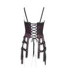 EVA LADY Women's Gothic Floral Embroidered Lace Straps Tank Top Red