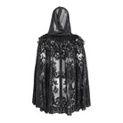 EVA LADY Women's Gothic Floral Embroidered Plumed Cloak