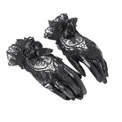 EVA LADY Women's Gothic Floral Embroidered Rose Lace Gloves