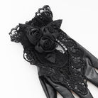 EVA LADY Women's Gothic Floral Embroidered Rose Lace Gloves