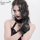 EVA LADY Women's Gothic Floral Embroidered Rose Lace Gloves
