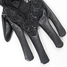 EVA LADY Women's Gothic Floral Embroidered Rose Lace Gloves