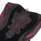 EVA LADY Women's Gothic Floral Embroidered Ruched Fishtail Dress