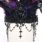 EVA LADY Women's Gothic Floral Feather Beaded Crown