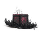 EVA LADY Women's Gothic Floral Feather Hat