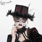 EVA LADY Women's Gothic Floral Feather Hat