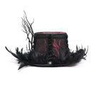 EVA LADY Women's Gothic Floral Feather Hat