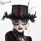 EVA LADY Women's Gothic Floral Feather Hat