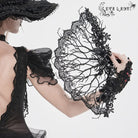 EVA LADY Women's Gothic Floral Lace Dendritic Fan