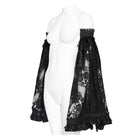 EVA LADY Women's Gothic Floral Lace Ruffled Flare Arm Sleeves