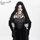 EVA LADY Women's Gothic Flower Lace Edge Cloak