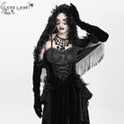 EVA LADY Women's Gothic Flower Lace Edge Cloak