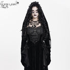 EVA LADY Women's Gothic Flower Lace Edge Cloak