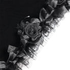 EVA LADY Women's Gothic Flower Lace Edge Cloak